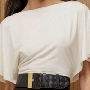 Reformation Avery Knit Top-FIOR DI LATTE Sz: Medium Orig: $98